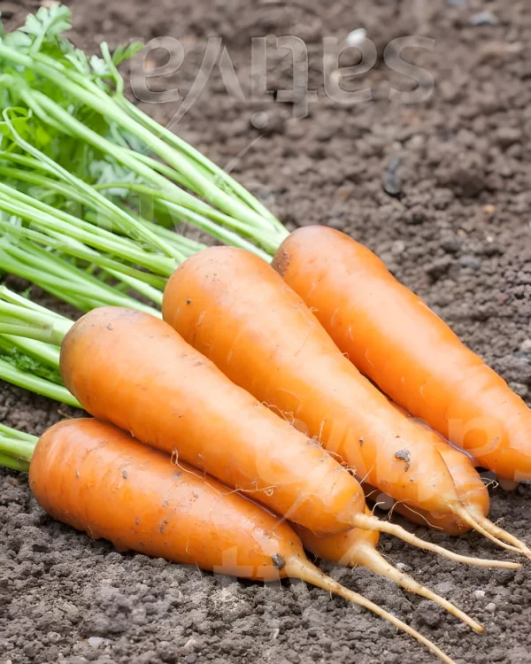 Carottes de Chantenay à cœur rouge sur la terre