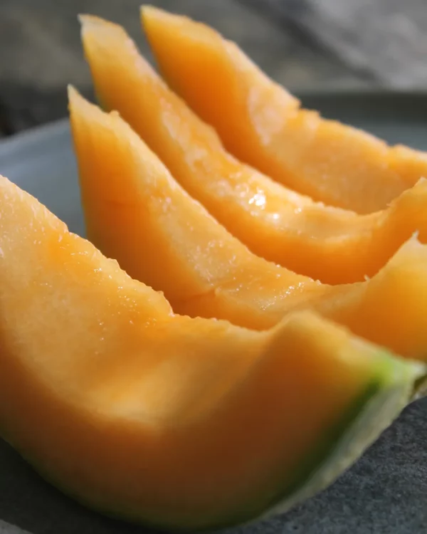 Tranches de melon charentais à chair orange